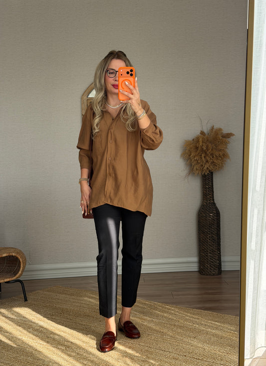 CAMEL RENK TENSEL GÖMLEK