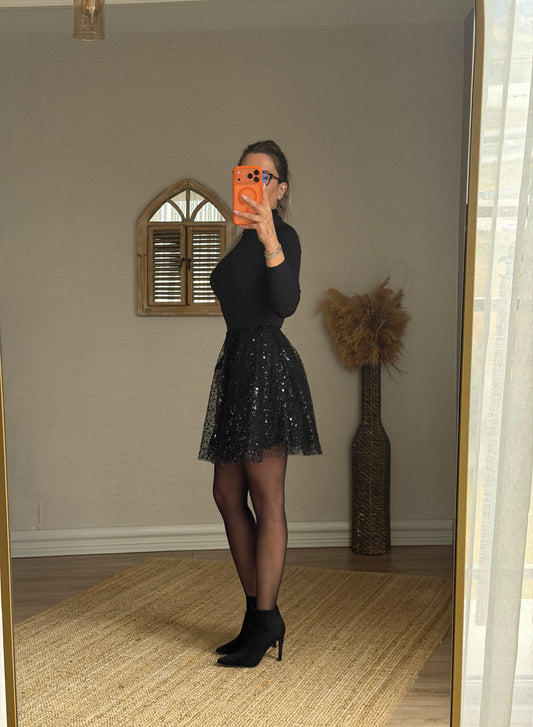 PULLU İNCİLİ ETEK