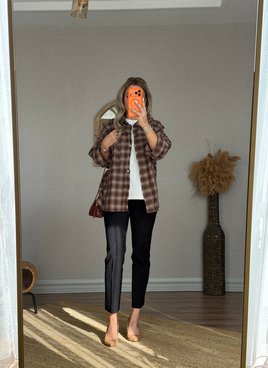 LAZER KESİM ODUNCU GÖMLEĞİ