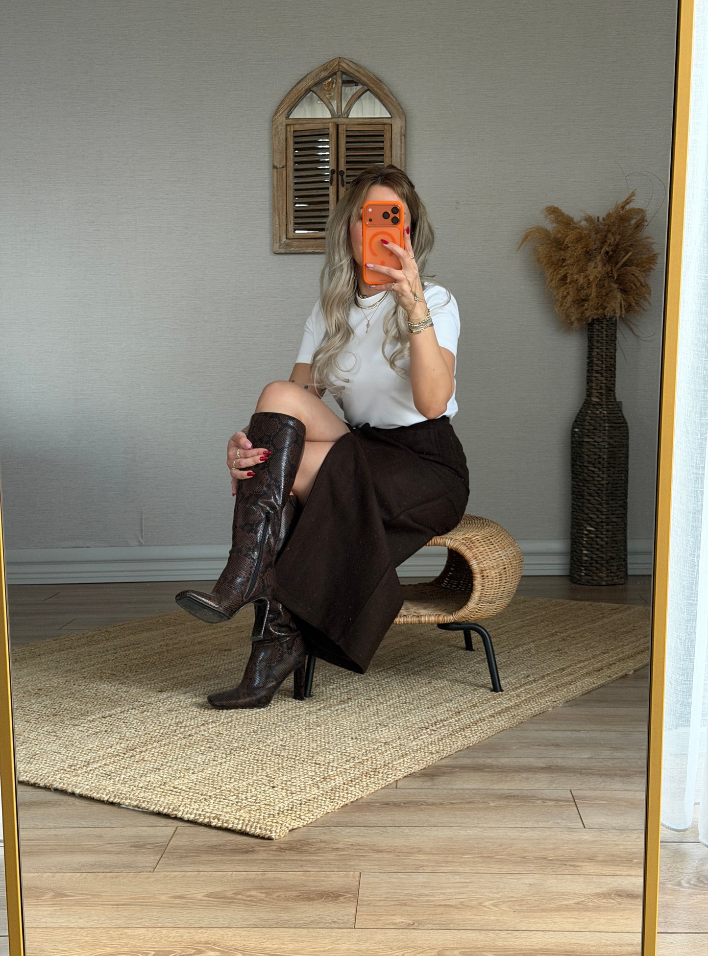 KAHVERENGİ KAŞE ETEK