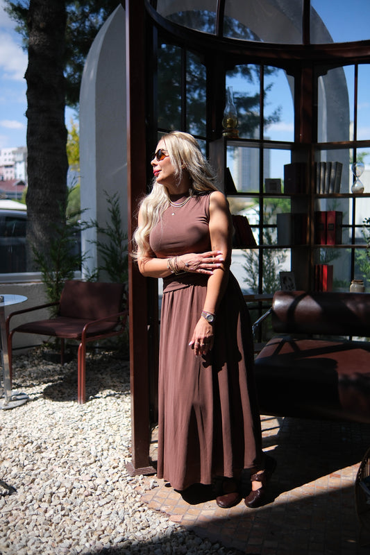 KAHVERENGİ ETEK TAKIM