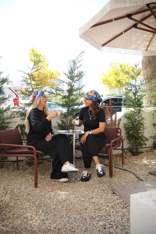 SİYAH MODAL KUMAŞ KISA KOL EŞOFMAN ÜSTÜ