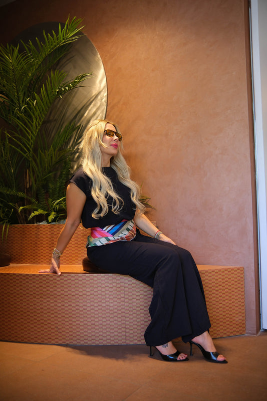 LACİVERT KOTON KUMAŞ TAKIM