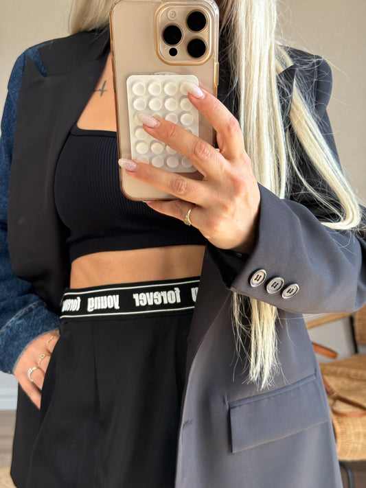 BELİ YAZI DETAYLI PALAZZO PANTOLON