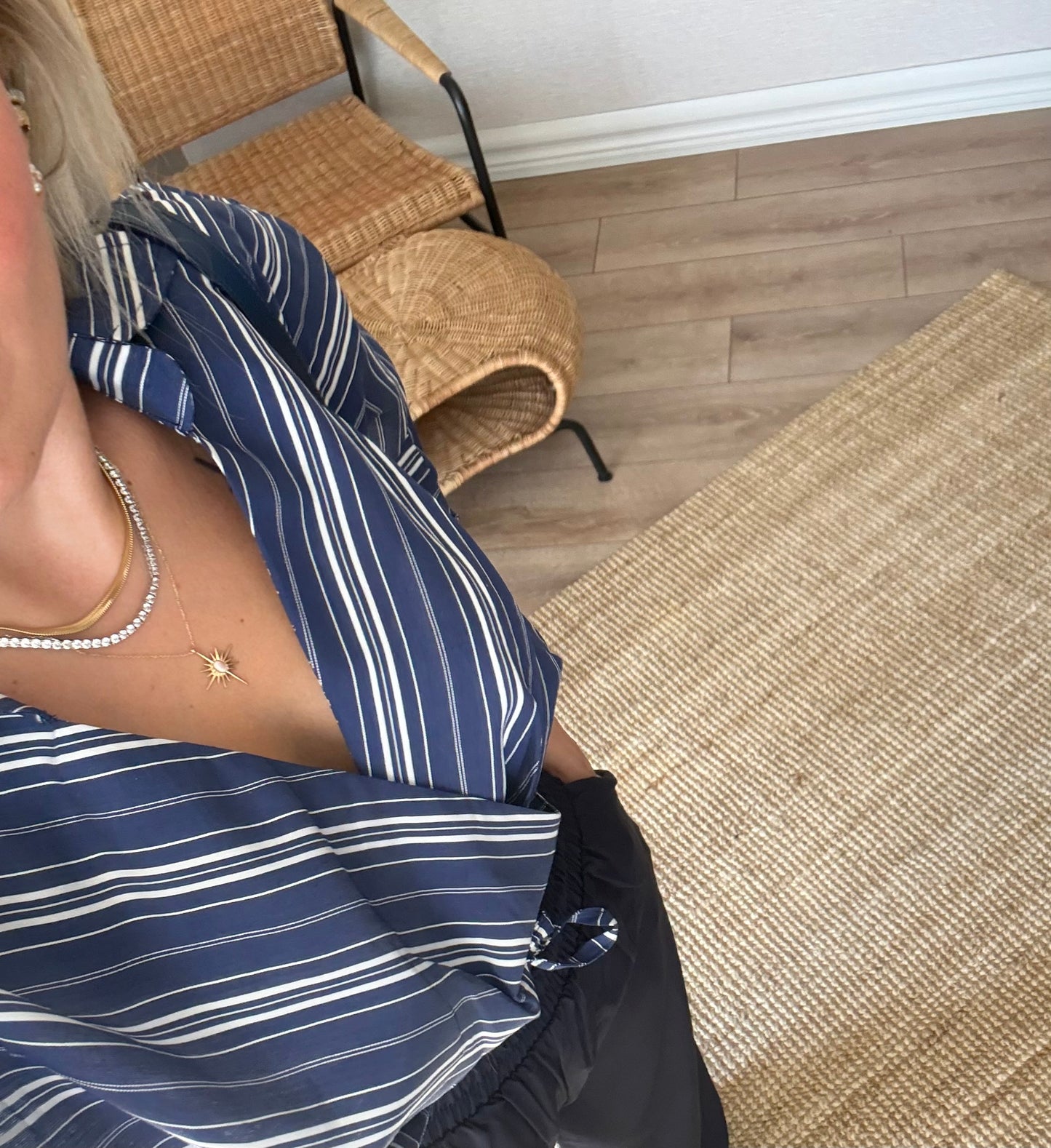 LACİVERT CROP GÖMLEK