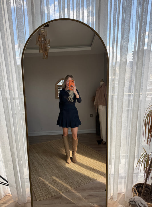 DİLVN LACİVERT KAŞMİR BLUZ