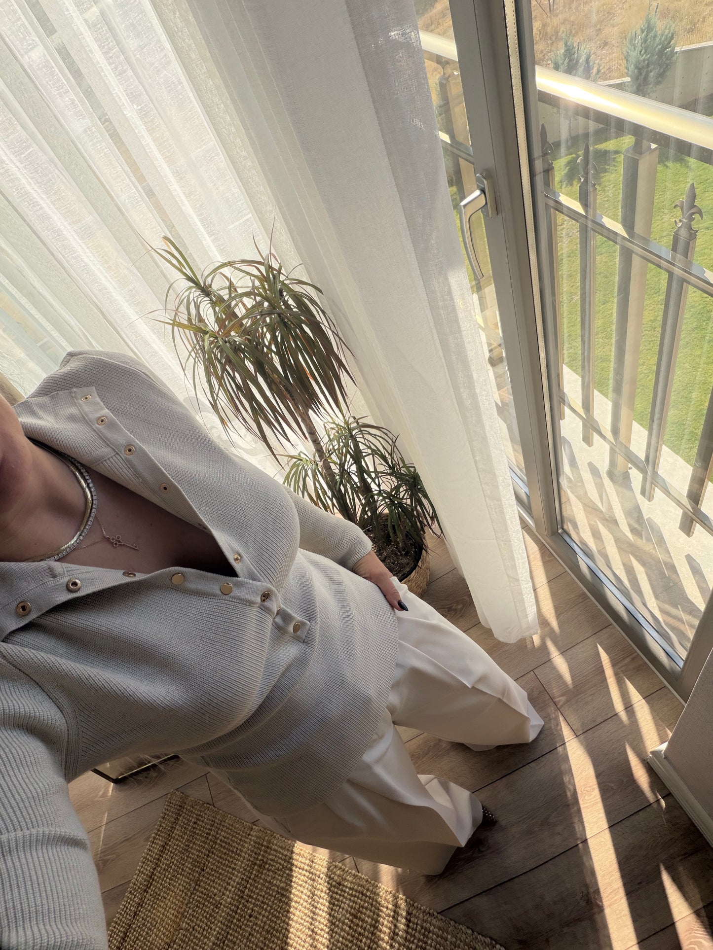 DİLVİN BELİ AYARLANABİLİR TAŞ RENGİ PALAZZO