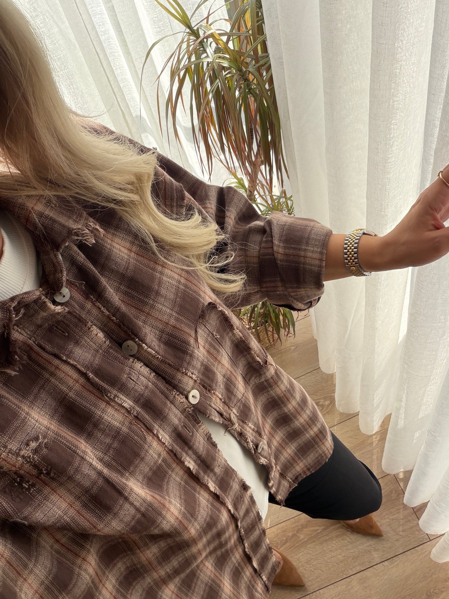 LAZER KESİM ODUNCU GÖMLEĞİ