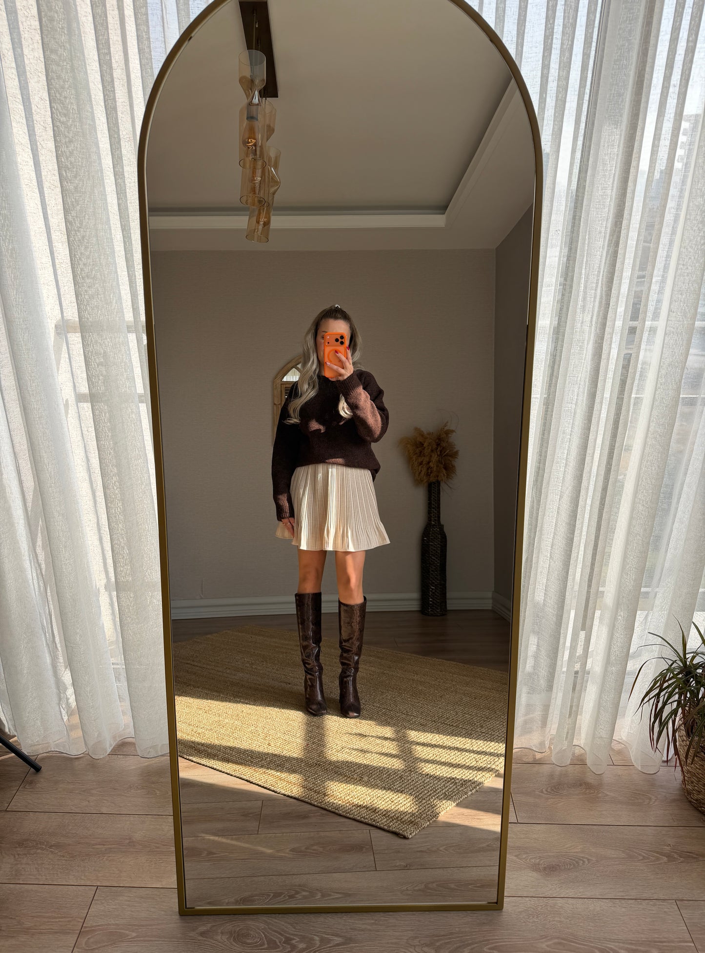 KREM PİLİSELİ ETEK