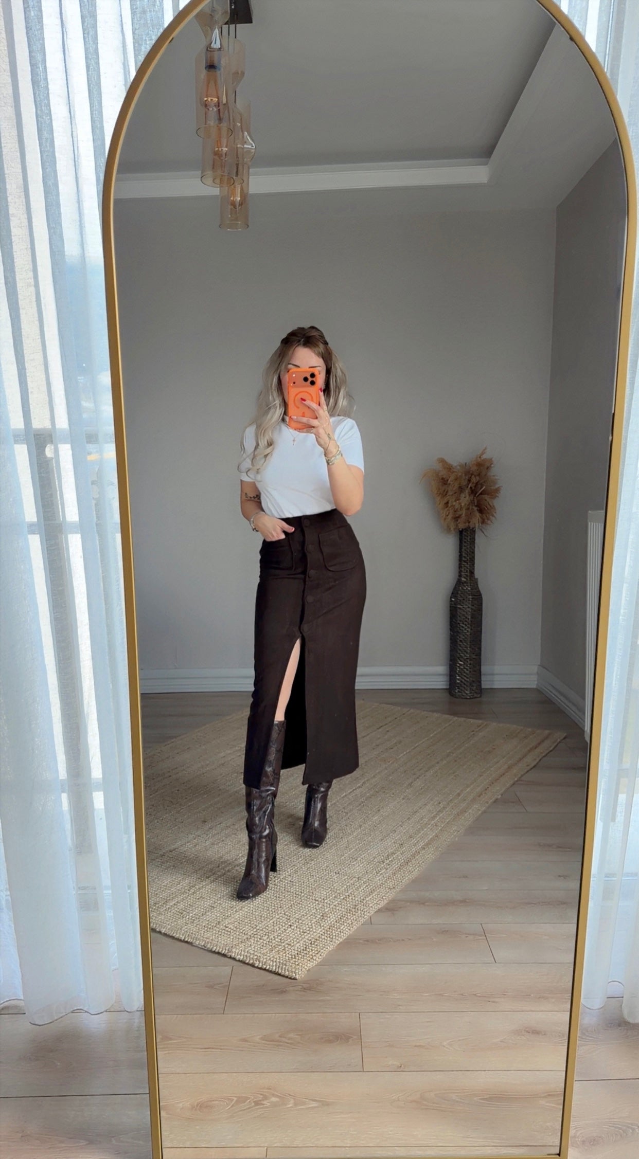 KAHVERENGİ KAŞE ETEK