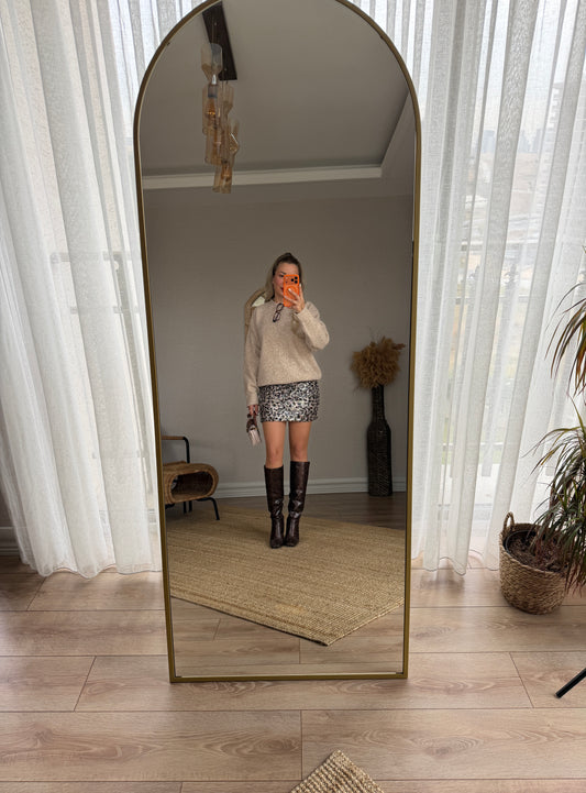 DİLVİN KREM BİSİKLET YAKA KAZAK