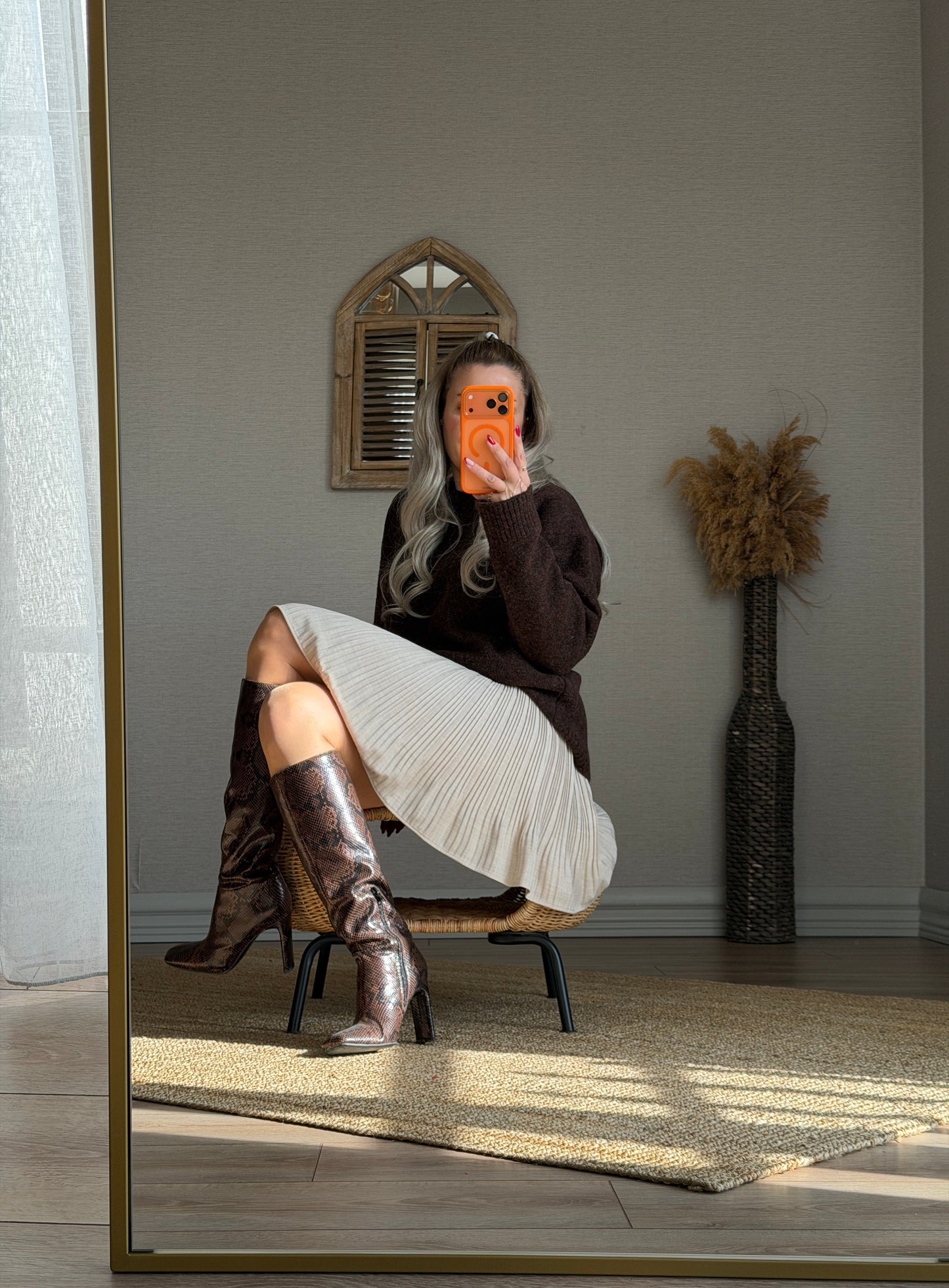 KREM PİLİSELİ ETEK