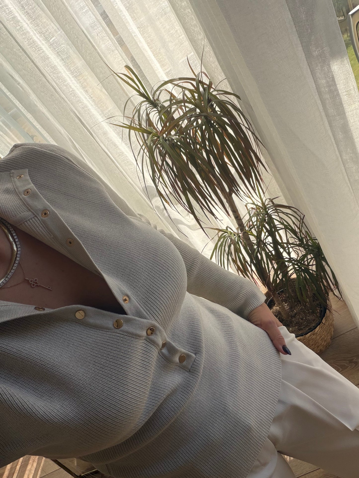 DİLVİN BELİ AYARLANABİLİR TAŞ RENGİ PALAZZO