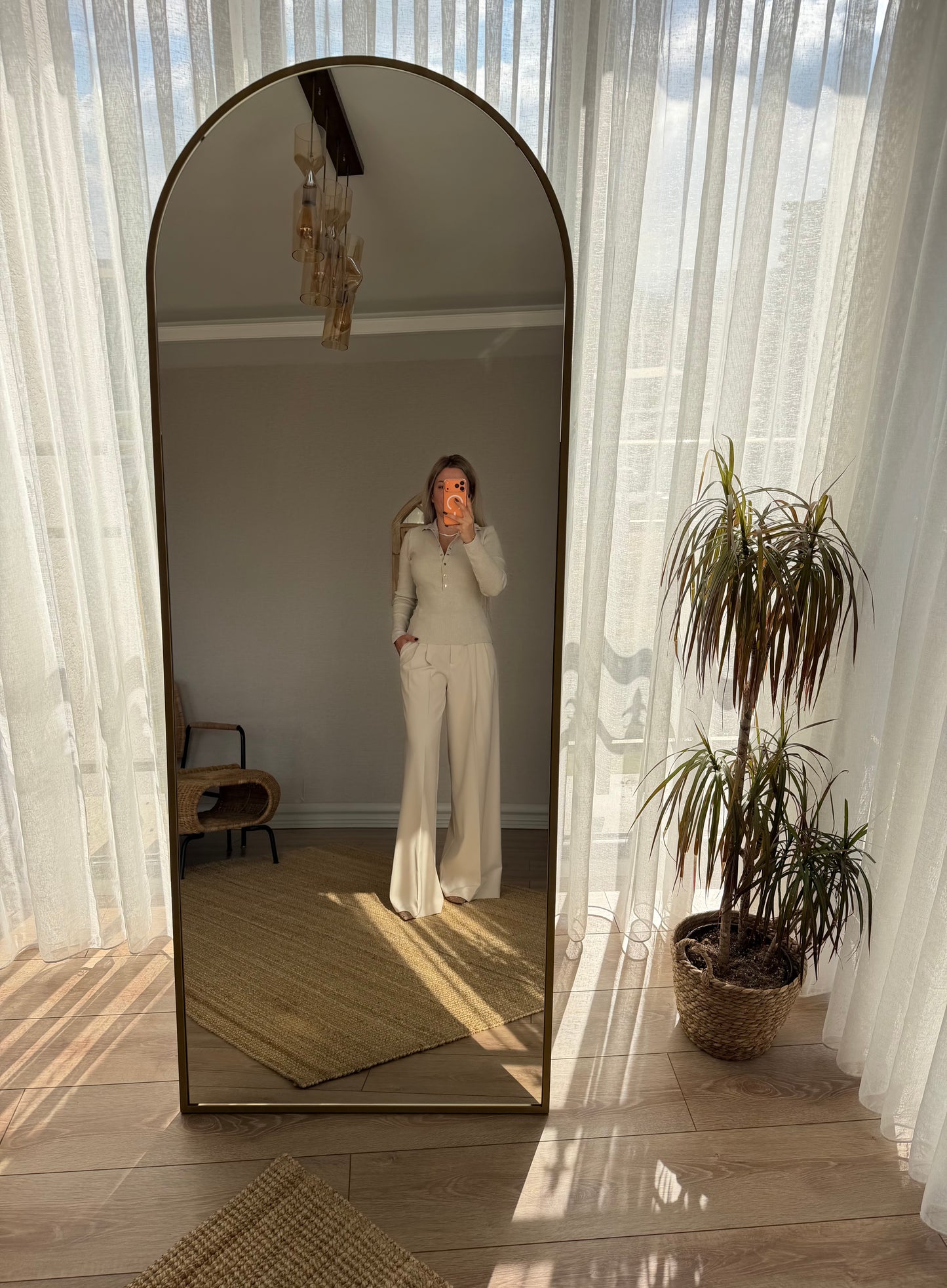 DİLVİN BELİ AYARLANABİLİR TAŞ RENGİ PALAZZO