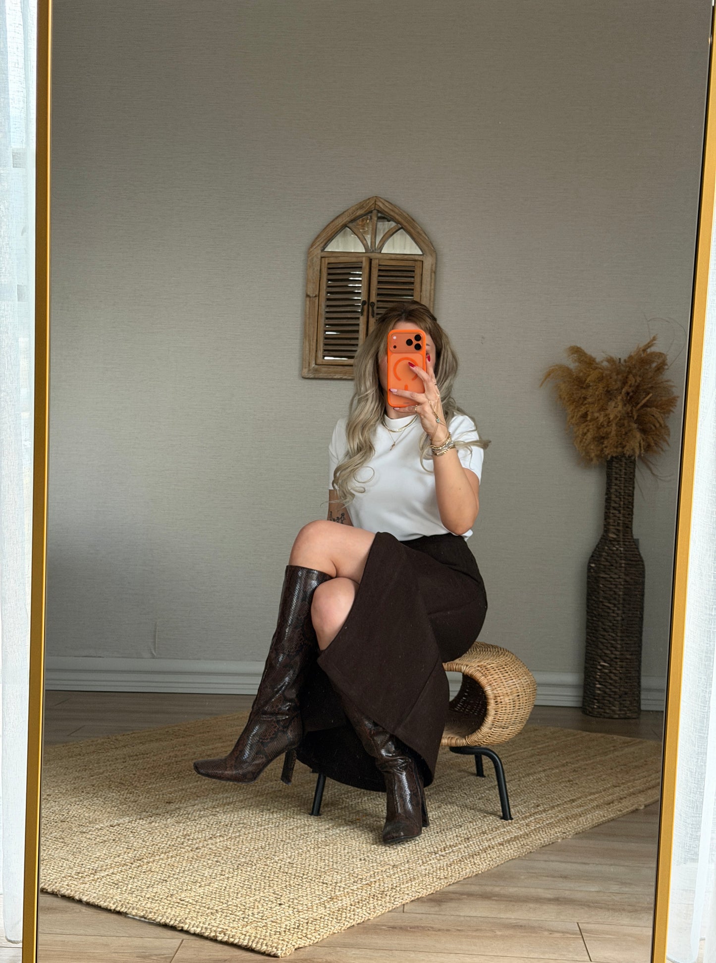 KAHVERENGİ KAŞE ETEK