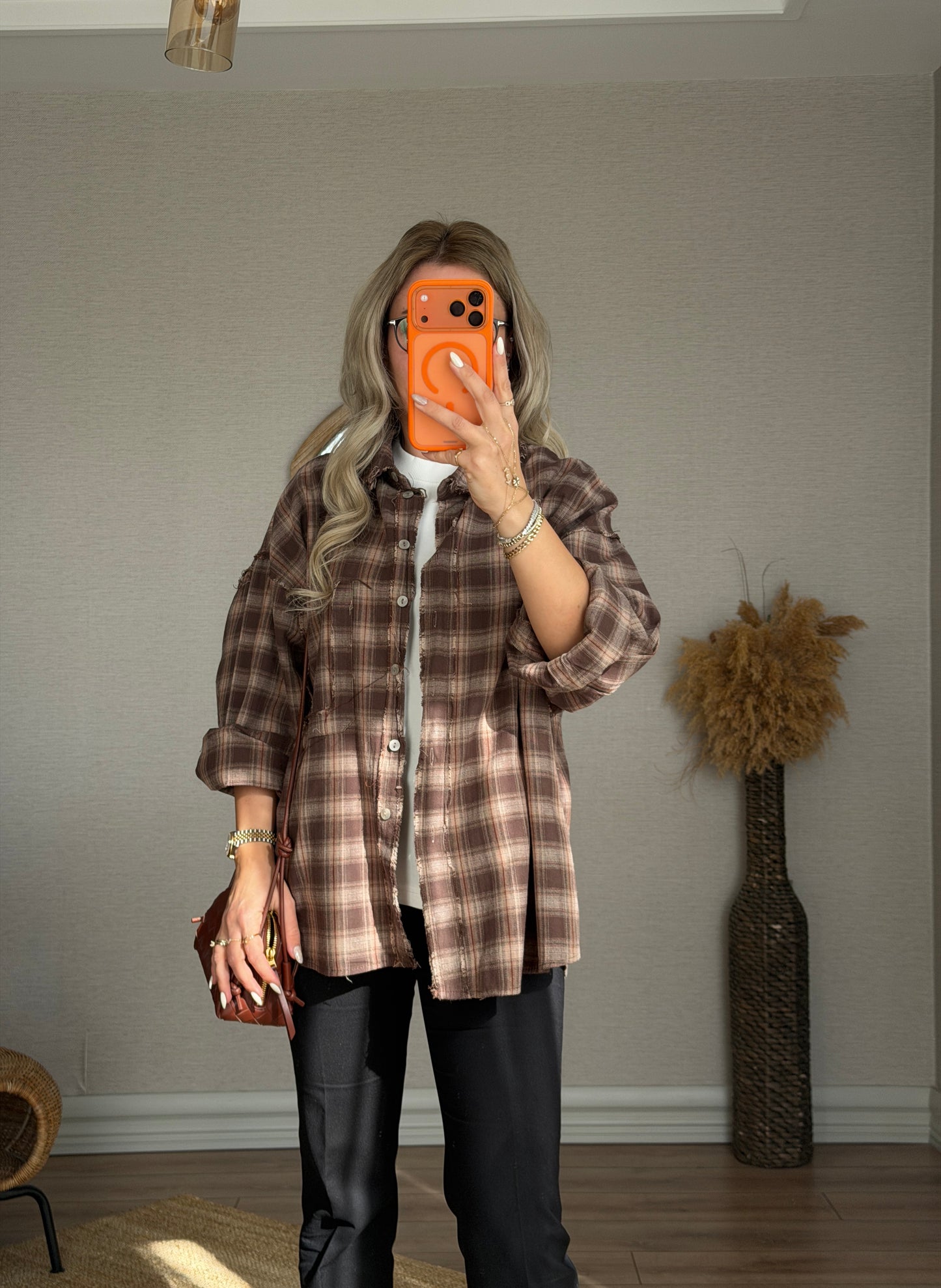 LAZER KESİM ODUNCU GÖMLEĞİ