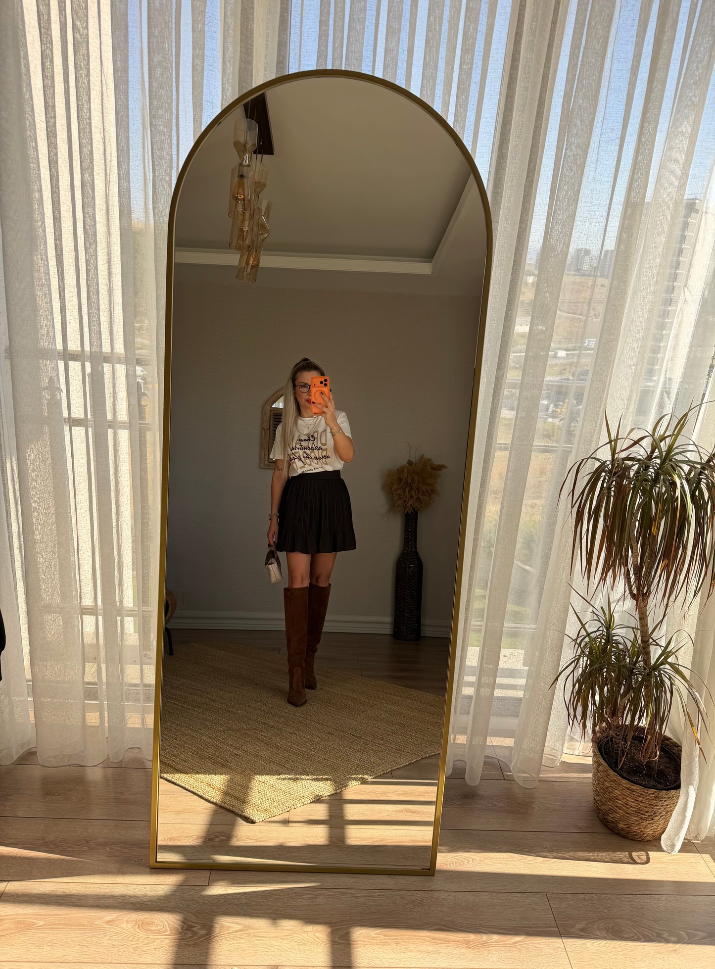 KAHVERENGİ PİLİLİ ETEK