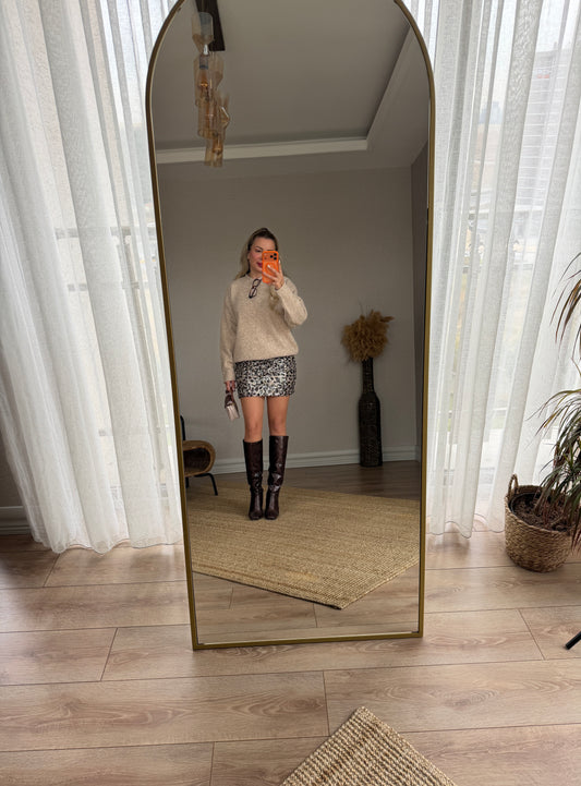 DİLVİN KREM BİSİKLET YAKA KAZAK