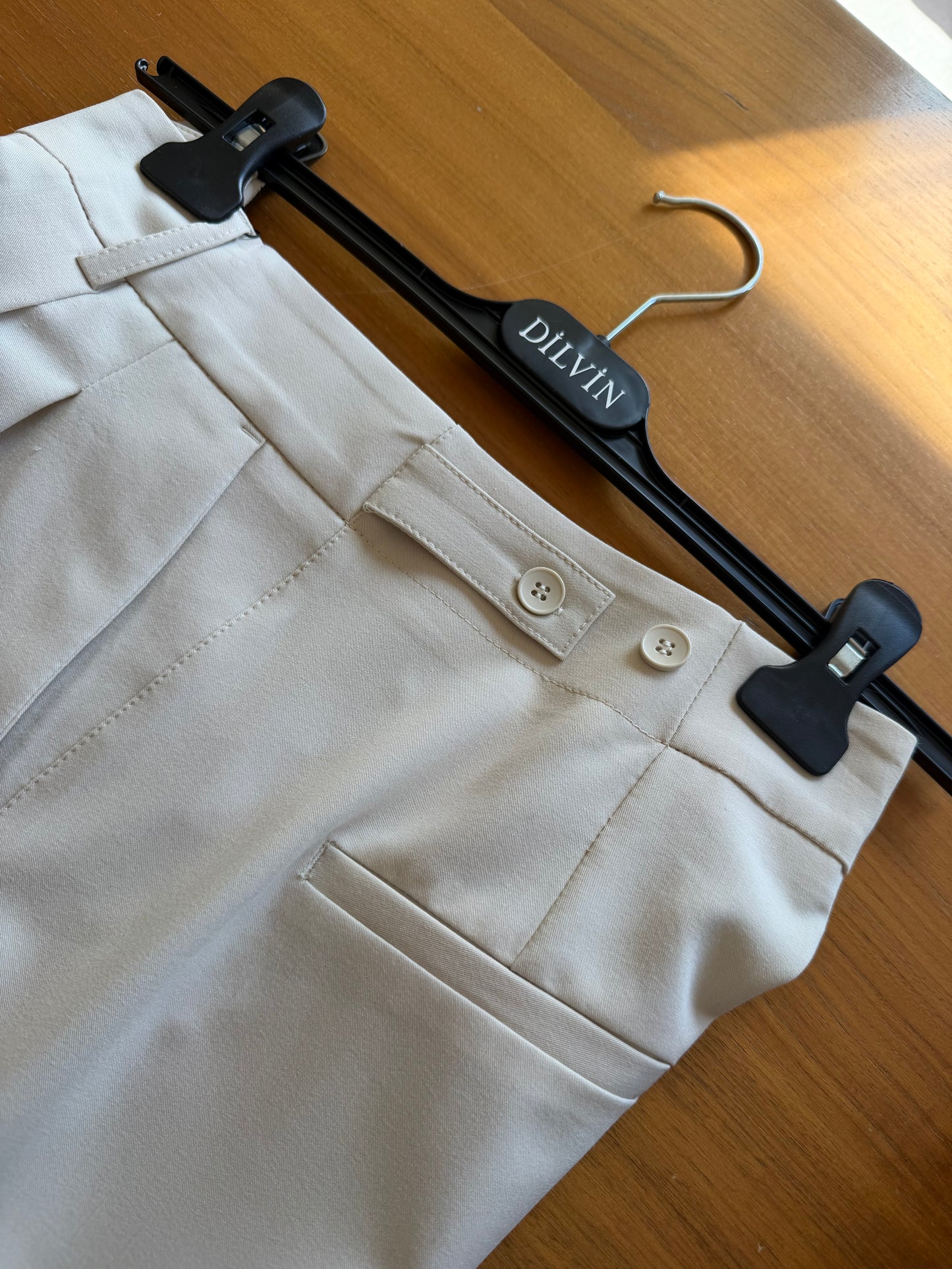 DİLVİN BELİ AYARLANABİLİR TAŞ RENGİ PALAZZO